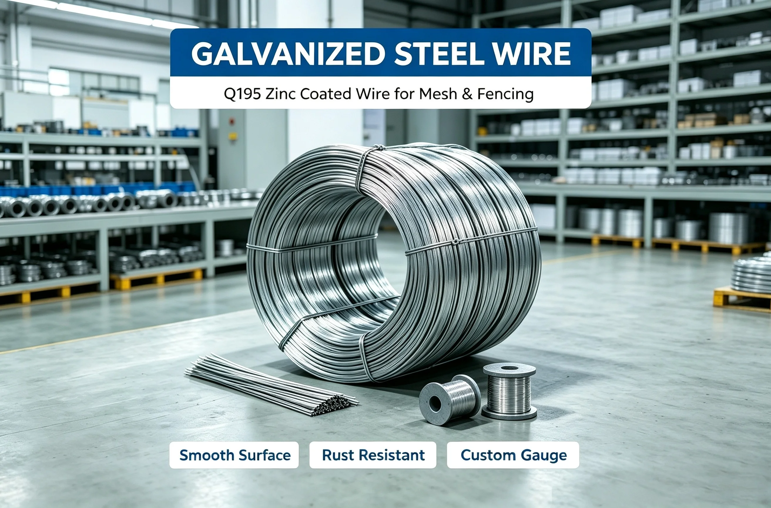 Galvanized Steel Wire for Mesh Manufacturing & Binding